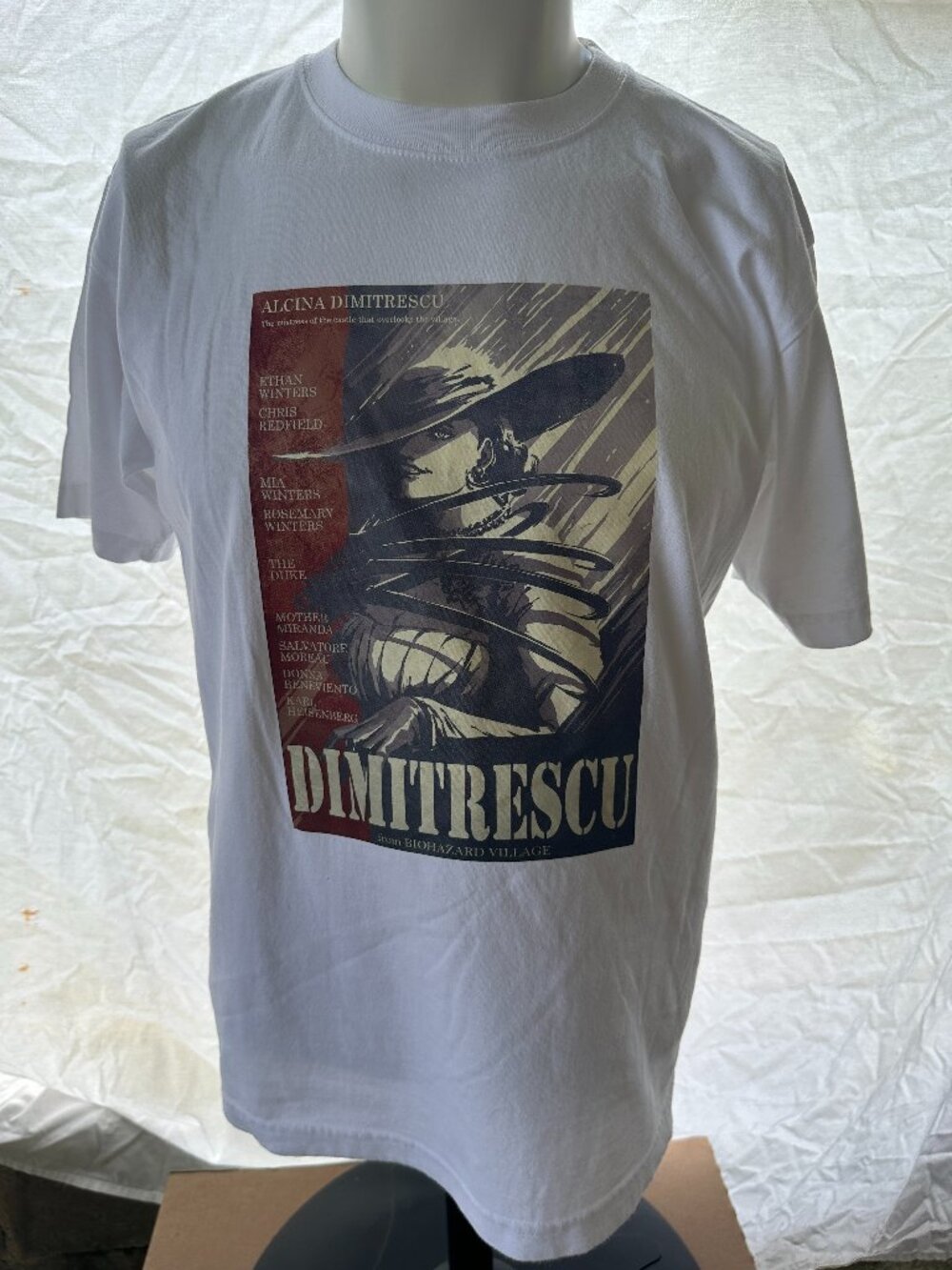Alcina Dimitrescu Resident Evil Capcom Creators Men's White Shirt Large Cotton